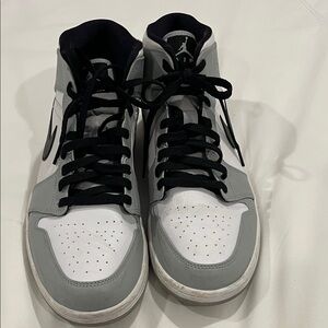 Jordan Men's Black, Gray, and White Sneakers